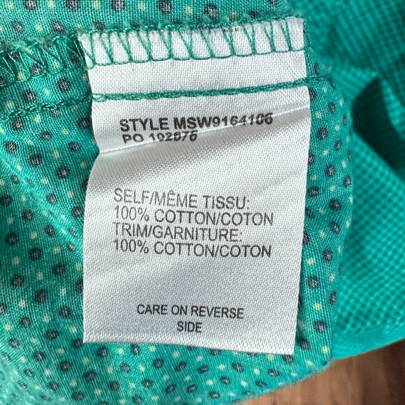 Men's XL Cinch Turquoise Geometric Pattern Contrast Flip Cuff Button-down Shirt - Picture 7 of 10